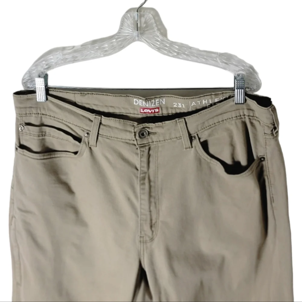 Denizen from Levi's men's athletic fit tan chino pants size 38x32